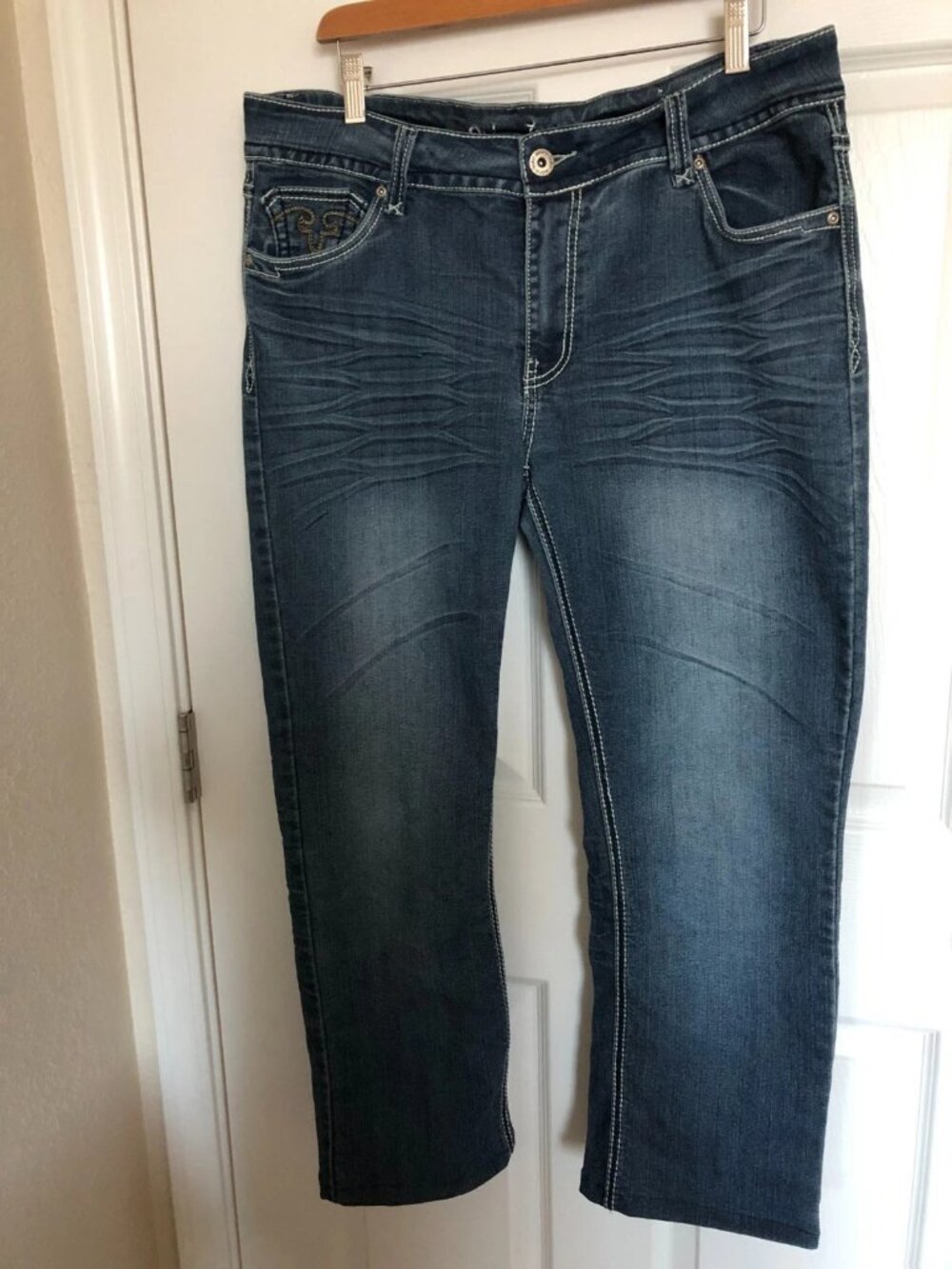 Suko Jeans Women's Blue Wash Straight Leg Comfort Fit 5-Pocket Size 14- - Picture 2 of 14
